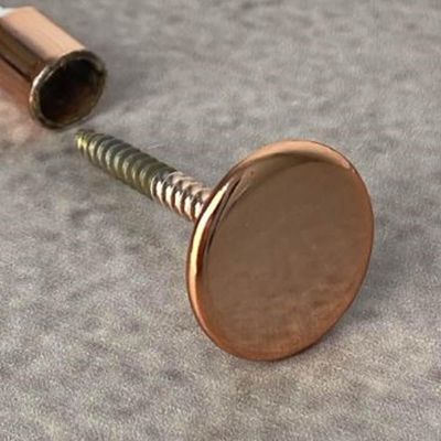 3 Ganchos Cabideiros Pinos 1,5cm Metal Rose Fixar Espelhos de Parede Duler