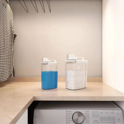 Dispenser com Medidor New Retrô Coza 1,5l Pote Amaciante Lavanderia com Tampa