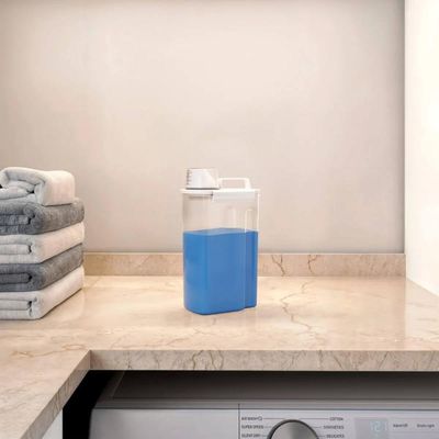 Dispenser com Medidor New Retrô Coza 1,5l Pote Amaciante Lavanderia com Tampa