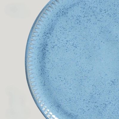 Jogo 4 Pratos para Sobremesa Linhas Breeza Cerâmica 21cm Mesa Posta Porto Brasil