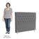 Cabeceira Casal 140cm Cristal Boucle Cinza E 2 Mesas Laterais Plaza Lc1 Preto - Mpozenato