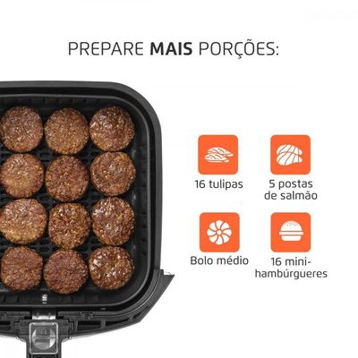 Fritadeira Sem Óleo Air Fryer Mondial 4L 1500W Preto - 220V