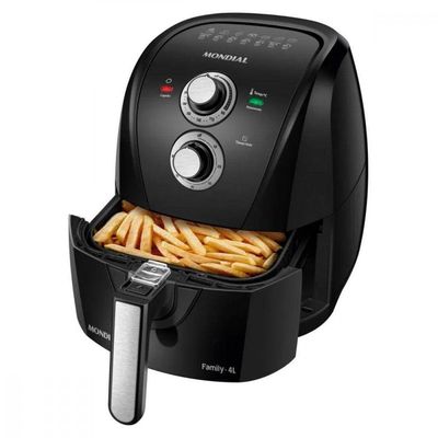 Fritadeira Sem óleo Air Fryer Mondial 4L 1500w Preto - 220V