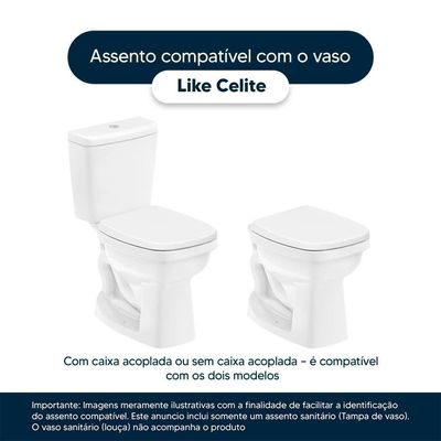 Assento Sanitário Poliester Like Decorado Golfinho E Conchas Para Vaso Celite