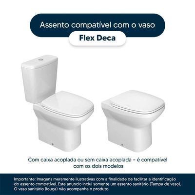 Assento Sanitário Poliester Flex Decorado Golfinho E Conchas Para Vaso Deca