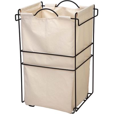 Cesto Tulha Aramado Deslizante para Roupa Suja Banheiro Lavanderia 33x59cm Masutti