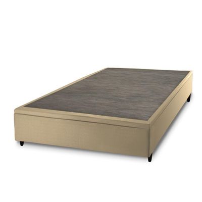 Base Box Baú Casal Prince Sued 1,38x1,87x0,41 Bege