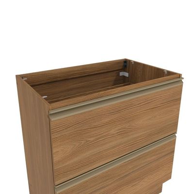 Balcão 2 Gavetas Kappesberg Celeste 100% Mdf Nogueira 80cm