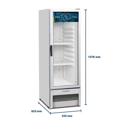 Visa Cooler Refrigerador Expositor Multiuso Porta Vidro 235l Vb25r Metalfrio - 220v
