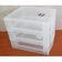 Gaveteiro Plástico 3 Gavetas Ordene 16,5x13x13,5cm Porta Objetos Acessórios Cristal Bel