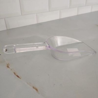 Kit 3 Colher Medidora Plástico Pás Dosadoras para Grãos Cereais Ração Cozinha Multiuso Transparente