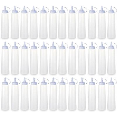 Kit 36 Bisnagas para Molhos Plástica 400ml Ketchup Mostarda Maionese Crepe Caldas