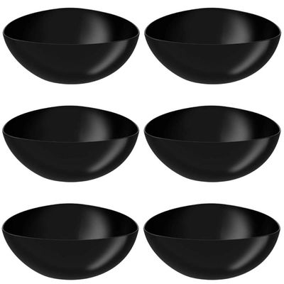 Kit 6 Saladeiras Triangulares Preta Tigelas de Plástico 3,5L