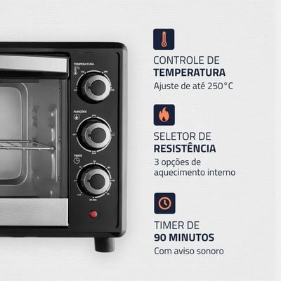 Forno Eletrico Mondial 42L Fr-42 Preto - 110V