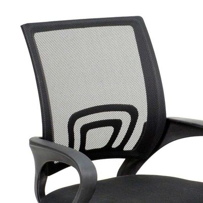 Conjunto 4 Cadeiras Confortavel Para Trabalhar Escritório Diretor Secretaria Clinica Preto