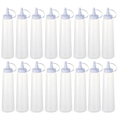 Kit 16 Bisnagas Plásticas Grandes 400ml Molhos Maionese Ketchup Mostarda Plasvale