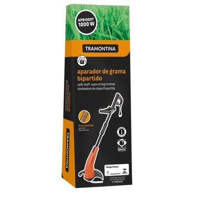 Aparador De Grama Elétrico Bipartido Tramontina Apb1000t Com Diâmetro De Corte De 280 Mm 1000 W 220 V