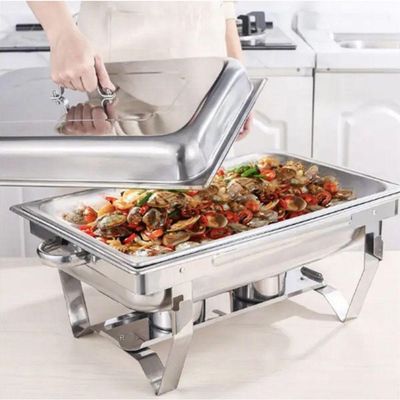 Rechaud Banho Maria Aço Inox 9 L Com Fogareiro Brasinox