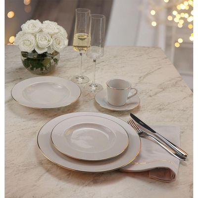Aparelho De Jantar Tramontina Elisa Em Porcelana Decorada 20 Peças