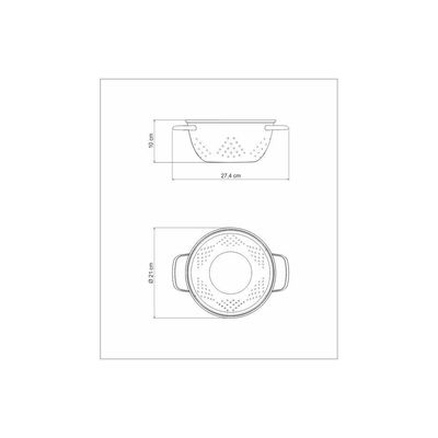 Escorredor De Massa Tramontina Service Em Aço Inox 20 Cm 2,35 L