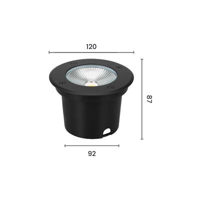Embutido De Solo Led Astraled Es-6919 Felis 15w Bivolt Preto 3000k Luz Amarela 3000k Luz Amarela Es-6919