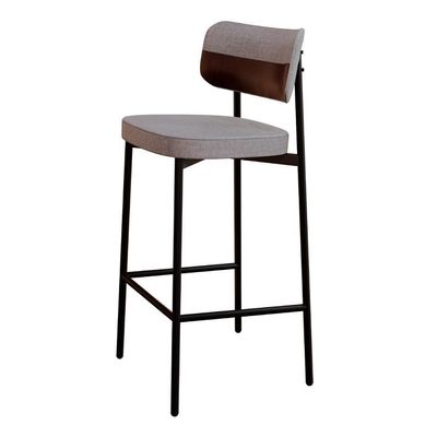 Banqueta Alta Bar Estofada Kit 2 Ella M25 Linho Cinza Cl-café - Mpozenato