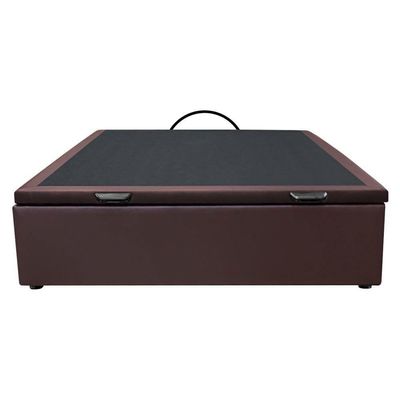 Base Box Baú Para Cama Viúva 128x188cm Liz S05 Sintético Marrom - Mpozenato