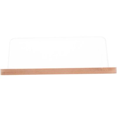 10 Manteigueiras Bambu Tampa Plástica Lyor 19x12,5x6cm Restaurante Porta Queijos Mesa Posta