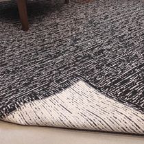 Tapete Poliéster Antiderrapante 200x250cm para Sala Preto Mesclado Jacquard Branyl