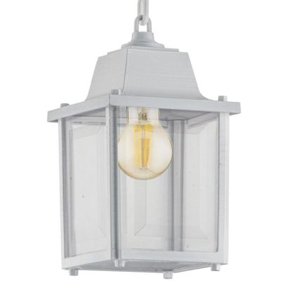 Luminária Pendente 37cm Vintage Lâmpada E27 Branco Casa Jard