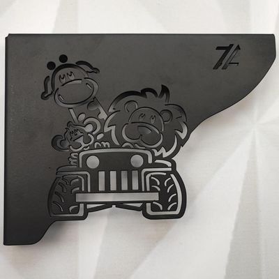 Mão Francesa Decorativa Preta 20cm Menino Safári Aço para Prateleira Zarg