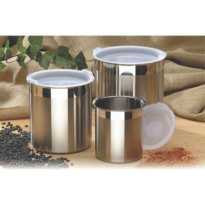 Recipiente de Armazenamento de Alimentos Pote em Aço Inox 2,3L Cucina Tramontina Cinza