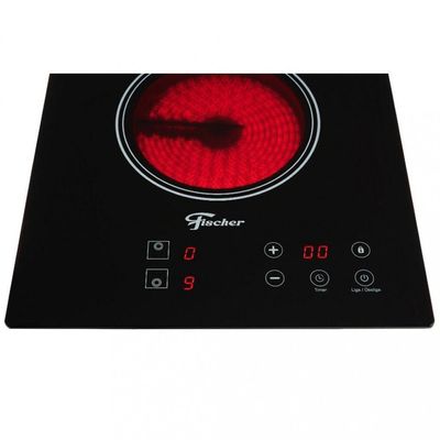 Cooktop Elétrico 2 Bocas Mesa Vitrocerâmica Touch Fischer Preto 220V