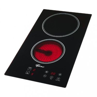 Cooktop Elétrico 2 Bocas Mesa Vitrocerâmica Touch Fischer Preto 220V