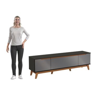 Rack Kappesberg 3 Portas Preto Fosco-chumbo 180cm