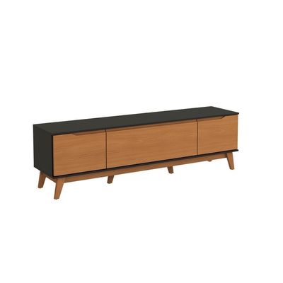 Rack Kappesberg 3 Portas Preto Fosco-canela 180cm