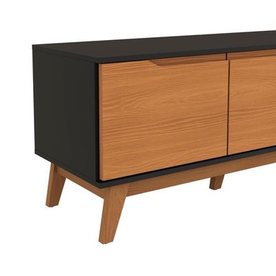 Rack Kappesberg 3 Portas Preto Fosco-canela 180cm