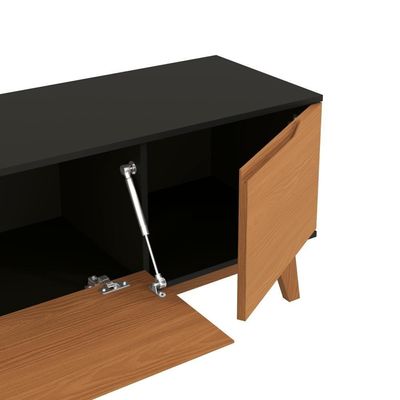 Rack Kappesberg 3 Portas Preto Fosco-canela 180cm