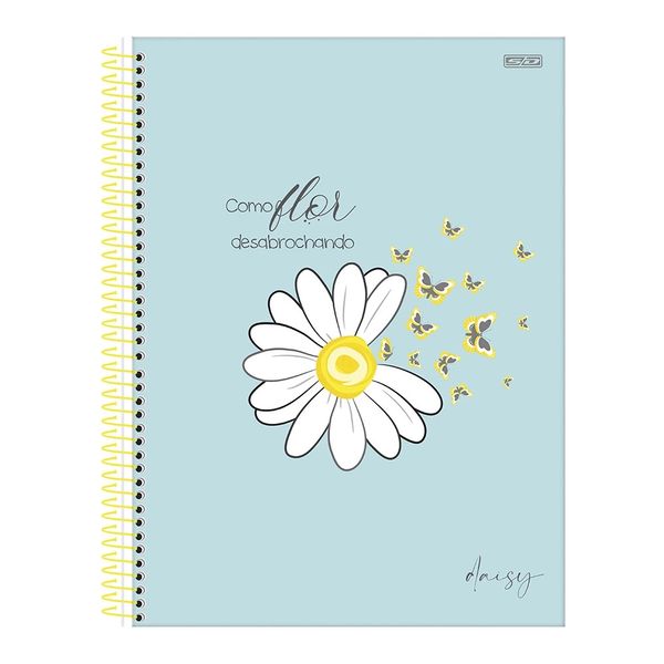 Caderno Universitário São Domingos Art Daisy Capa Dura 10 Matérias 160 Folhas - Item Sortido