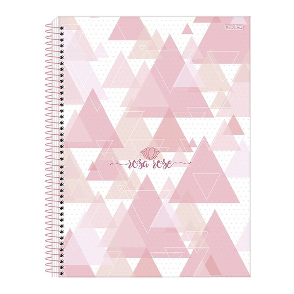 Caderno Universitário São Domingos Rosa Rosé 1 Matéria 80 Folhas - Item Sortido