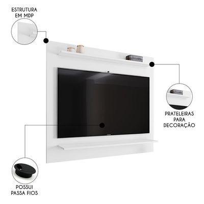 Painel Para Suspenso 50 Pol 120cm 2 Prateleiras Versa M24 Branco - Mpozenato