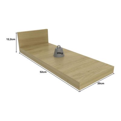 Tampo 100% Mdf 30mm Para Balcão De Cozinha 20cm Multimóveis Cr20439 Carvalho Tropical Carvalho Tropical
