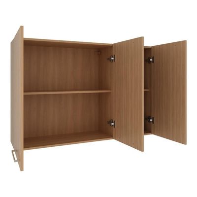 Armário De Cozinha Aéreo Com 3 Portas 120cm Multimóveis Cr20442 Freijó