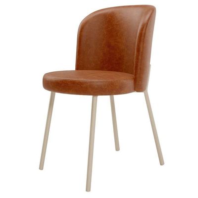 Kit 3 Cadeiras Sala De Jantar Estofada Gavi Arena L02 Couríssimo Camel Lyam Decor