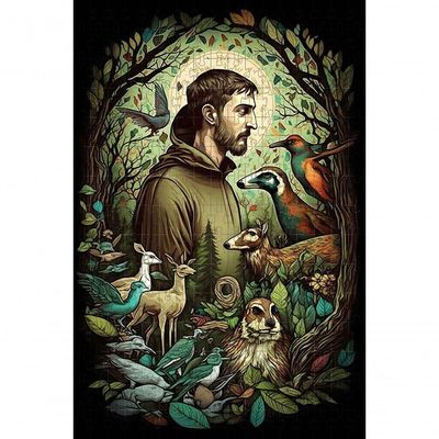 Quebra-cabeça Religioso São Francisco De 300 Peças Em Mdf
