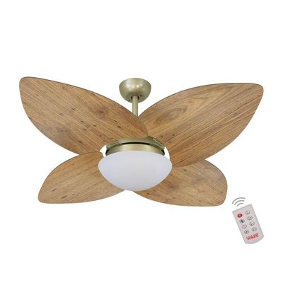 Ventilador De Teto Gold 4 Pás Rádica Freijó 127V C/ Controle 110V