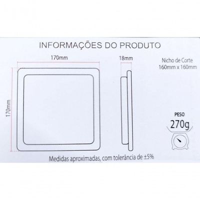Painel Pop Embutir Quadrado Avant - 17x17 - 12w - 4000k Luz Neutra
