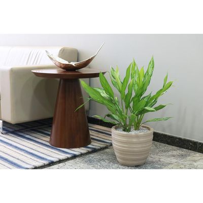 Vaso Inca Tramontina Basic em Polietileno Areia 24 cm