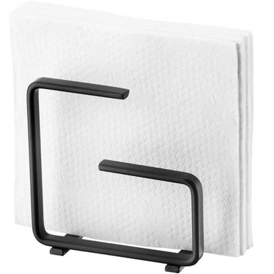 Suporte Porta Guardanapos de Papel Gaia Schmitt Preto Fosco Organizador de Mesa