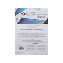 Envelope Saco Foroni Branco 176x250mm com 10 Unidades